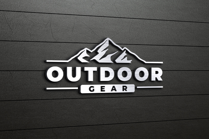 ✓ free for commercial use ✓ high quality images. Silver 3d Logo Mockup On Black Wall Decoration