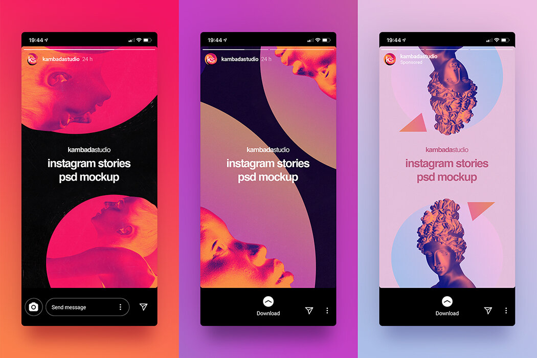 Instagram is one of the biggest social media platforms in 2020. Instagram Stories Mockup Free Psd File Kambada Studio