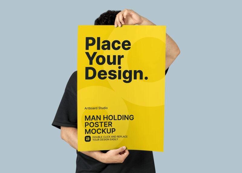 Find & download the most popular holding poster mockup psd on freepik ✓ free for commercial use ✓ high quality images ✓ made for creative projects. Man Holding Poster Flyer Mockup Template