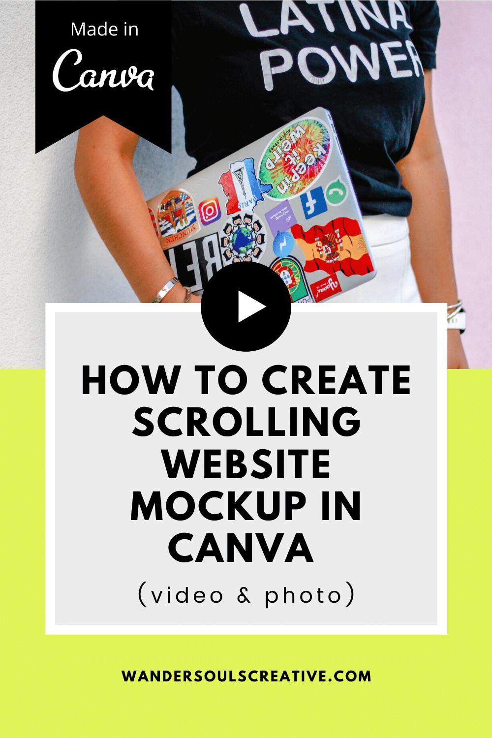 The template is easily editable and comes with organized layers. How To Create Scrolling Website Mockup In Canva Video Photo Wandersouls Creative