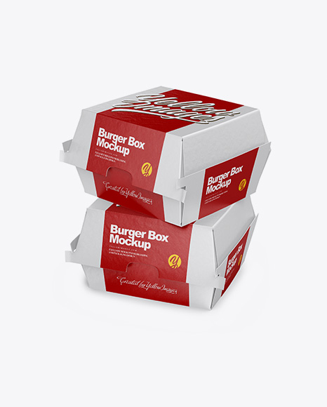 This packaging mockups comes with burger wrapped in wrapping paper and a box packaging for two . 60 Best Burger Box Mockup Templates Free Premium