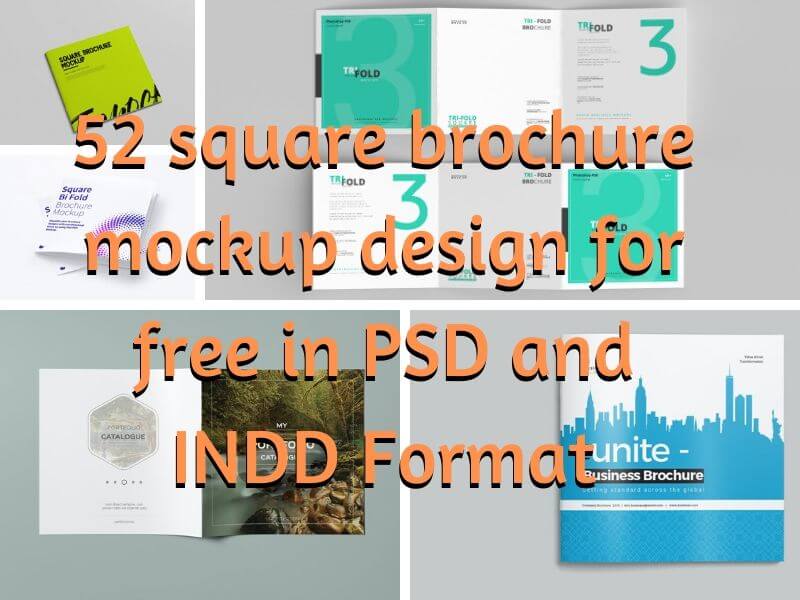 10+ Download Mockup Square Brochure Free&nbsp;Psd