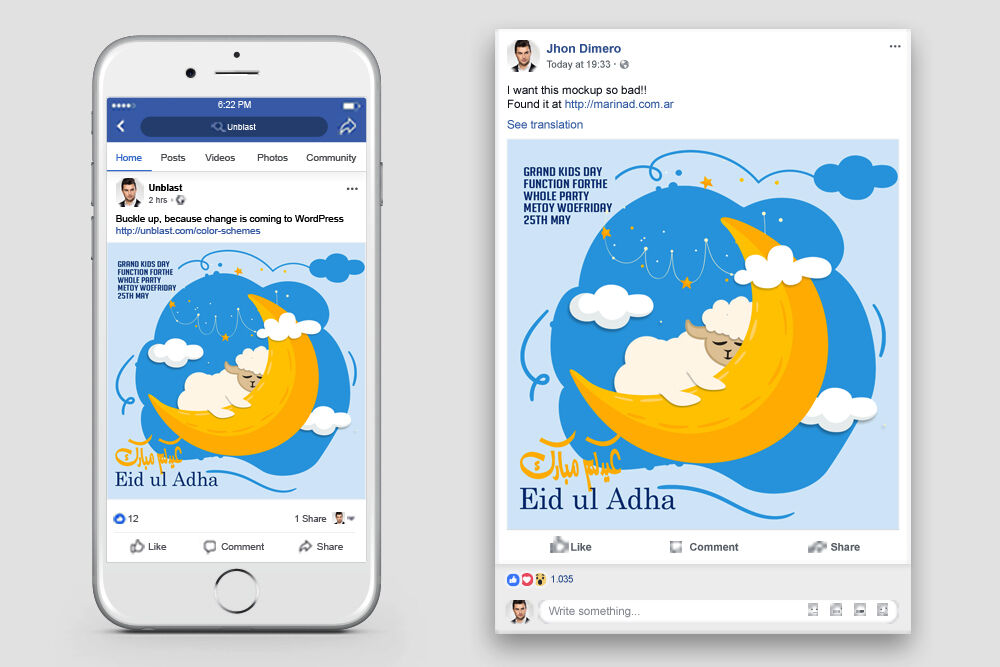 43000+ vectors, stock photos & psd files. Facebook Post Mockup Psd Free Free Psd Mockup Mockups Template Design Assets